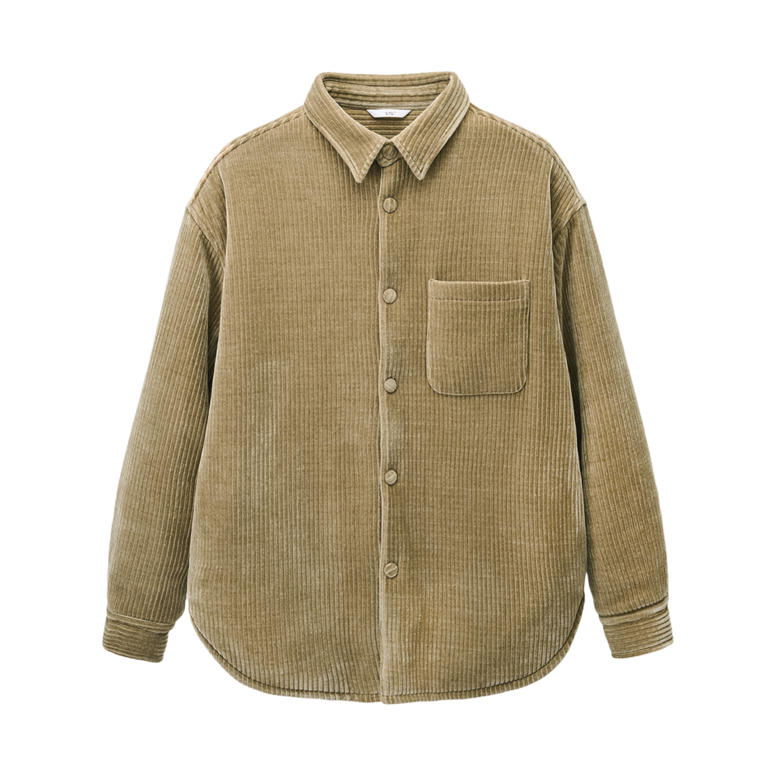 에스티유 코듀로이 패디드 셔츠 베이지