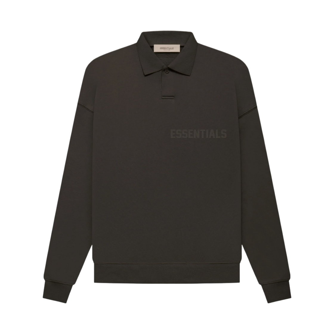 에센셜 롱슬리브 폴로 오프 블랙 - 22FW(Essentials Long Sleeve Polo Off Black- 22FW) - 1