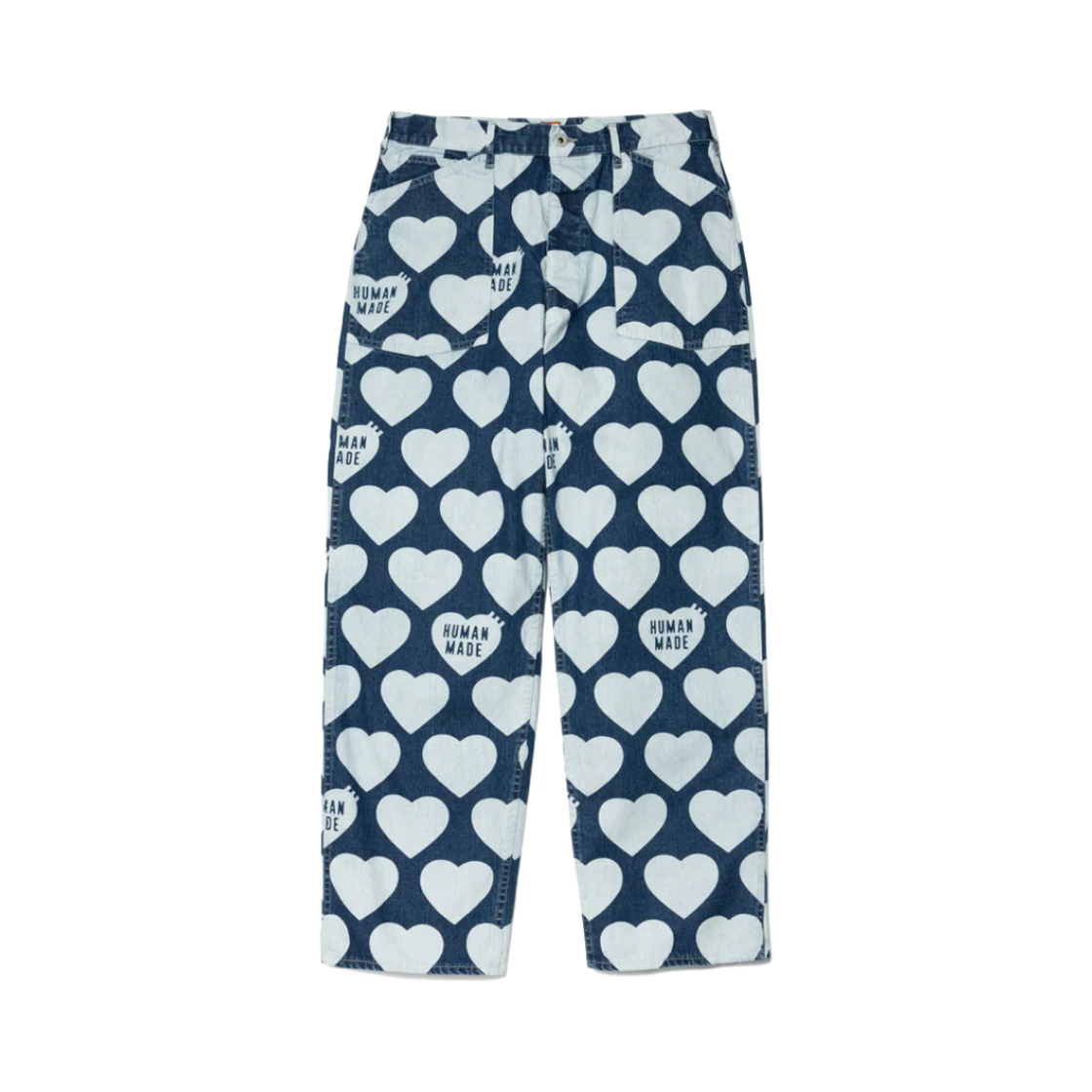 휴먼 메이드 하트 배기 데님 팬츠 인디고