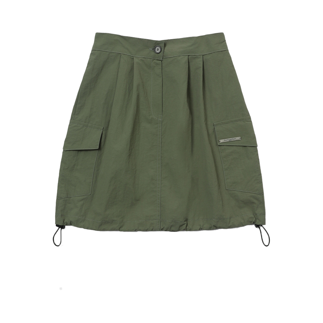 SR24SPSK01KKOS SLOW RECORD HOUSE Nylon Cargo Mini Skirt Khaki