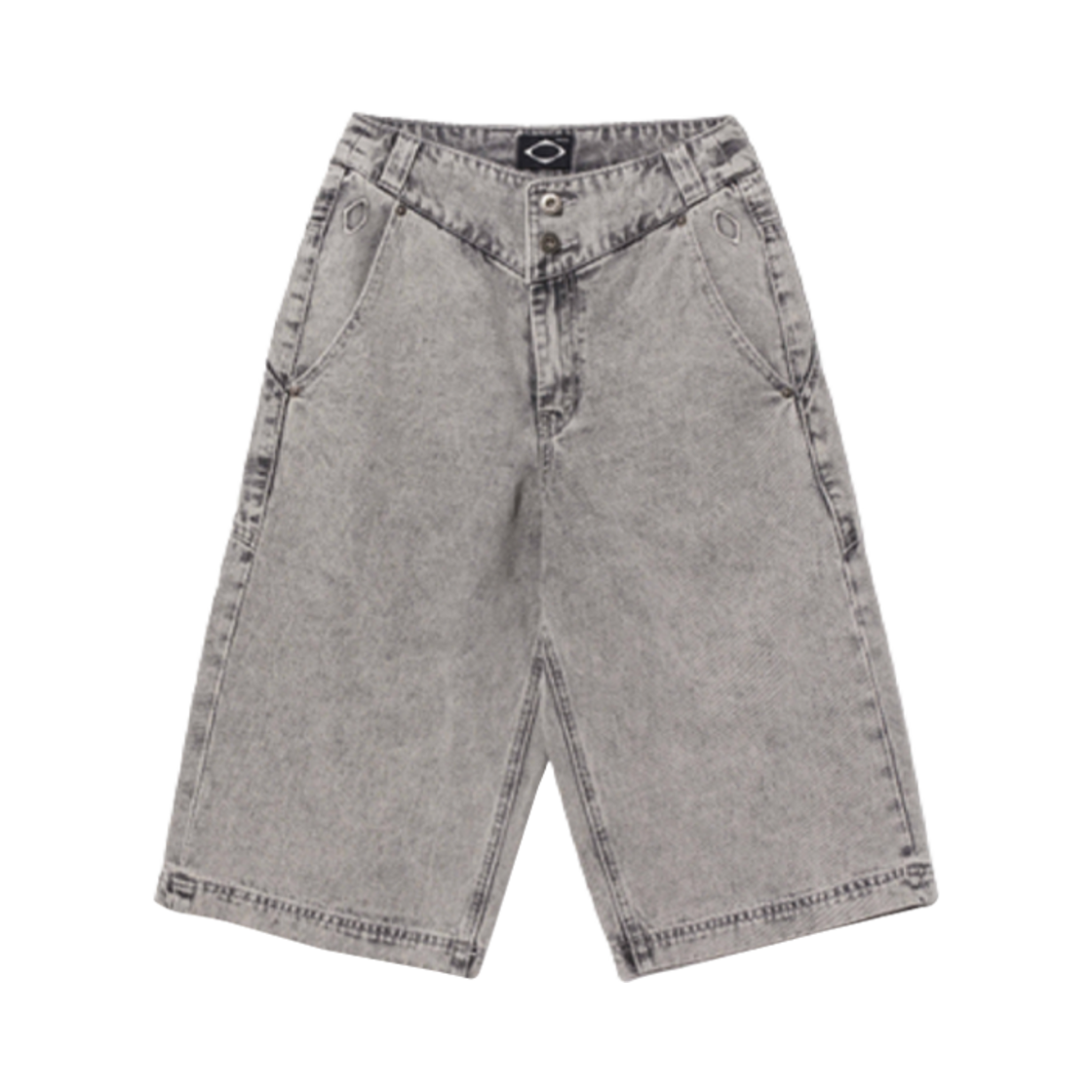 (W) 미스치프 워시드 버뮤다 팬츠 블리치드 그레이((W) Mischief Washed Bermuda Pants Bleached Grey)