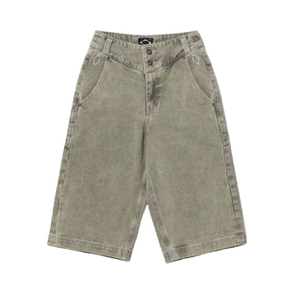 (W) 미스치프 워시드 버뮤다 팬츠 블리치드 카키((W) Mischief Washed Bermuda Pants Bleached Khaki)