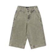 (W) Mischief Washed Bermuda Pants Bleached Khaki