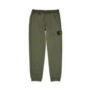 Stone Island 63347 Cotton Nylon Fleece Pants Olive - 21FW