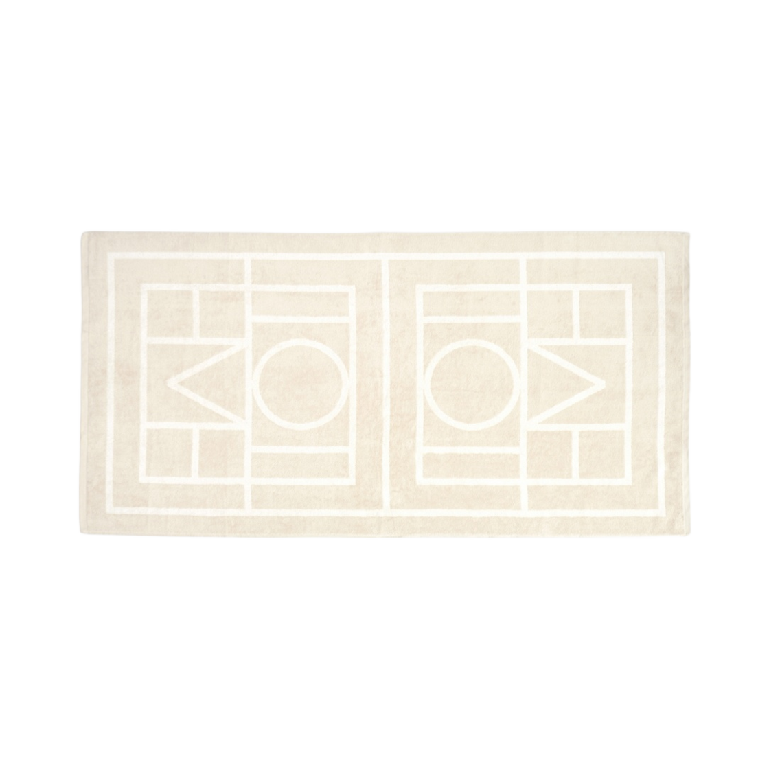213-895-810-934 Toteme Monogram Jacquard Beach Towel Sand Ivory