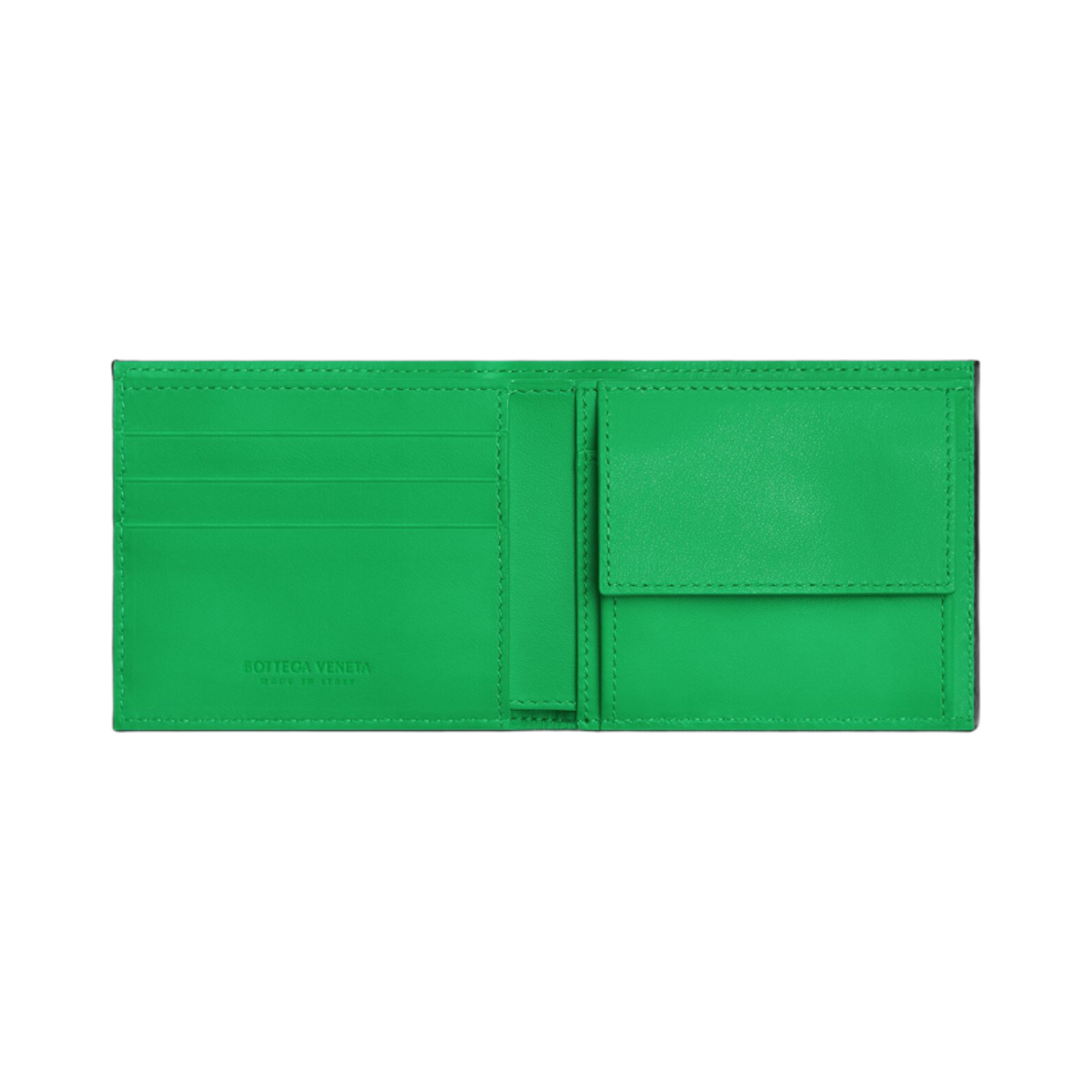 보테가 베네타 카세트 코인 반지갑 블랙 패러킷(Bottega Veneta Cassette Bi-Fold Wallet with Coin Purse Black Parakeet) - 2
