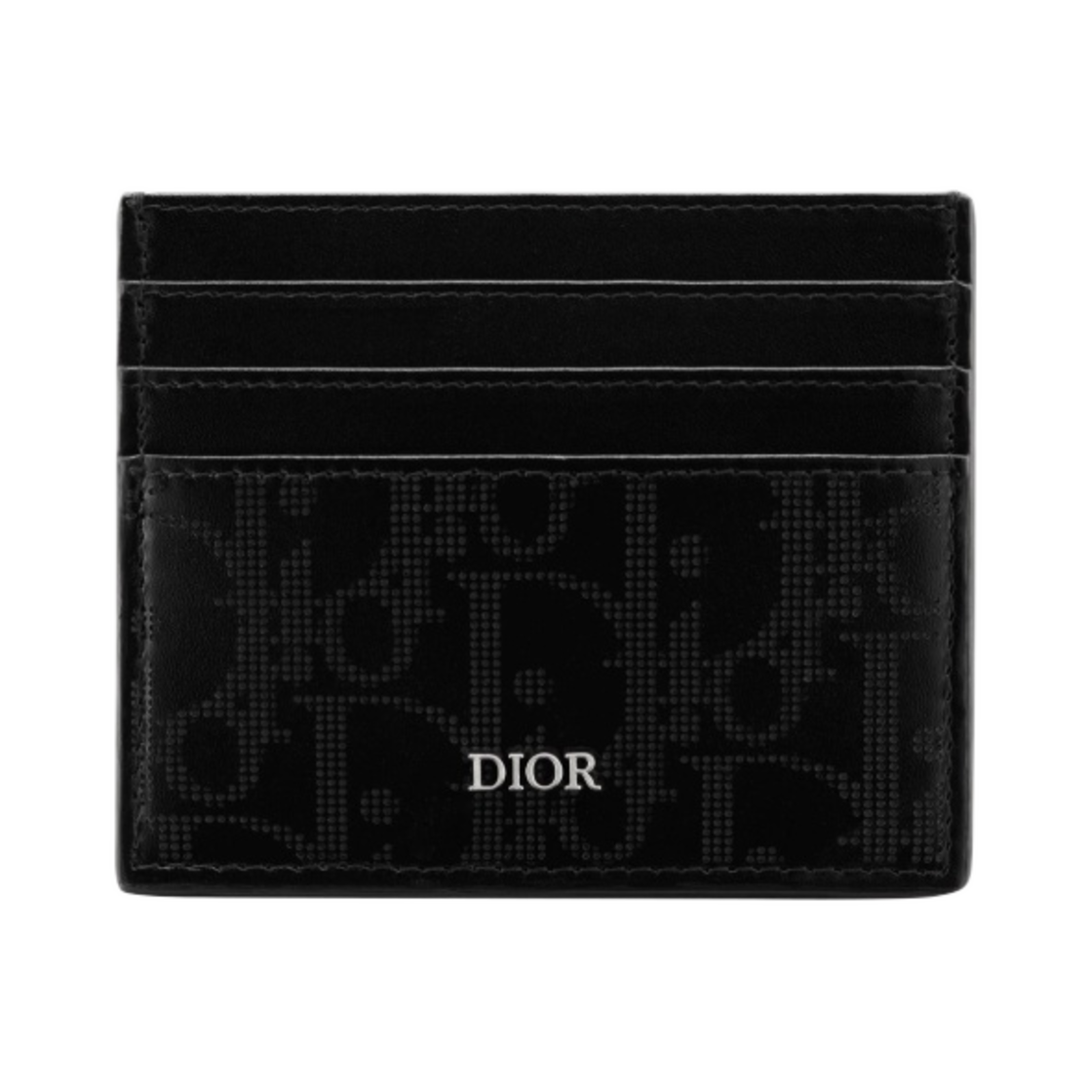 2ESCH135VPD-H03E Dior Card Holder Black Dior Oblique Galaxy Leather