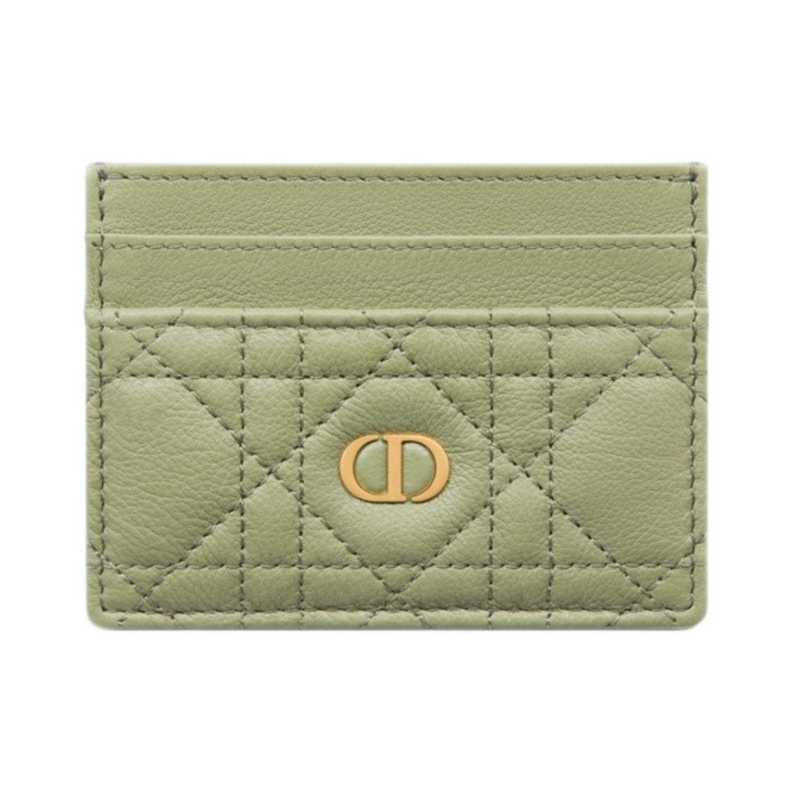 디올 카로 5 슬롯 카드 홀더 이터리얼 그린 서플 까나쥬 카프스킨(Dior Caro Five Slot Card Holder Ethereal Green Supple Cannage Calfskin) - 1