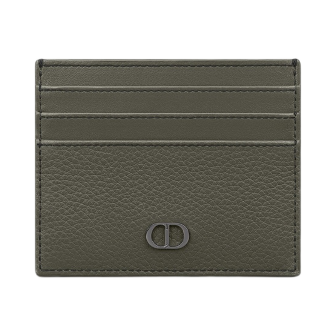 디올 카드 홀더 올리브 그레인드 카프스킨 CD 아이콘 시그니쳐(Dior Card Holder Olive Grained Calfskin CD Icon Signature) - 1
