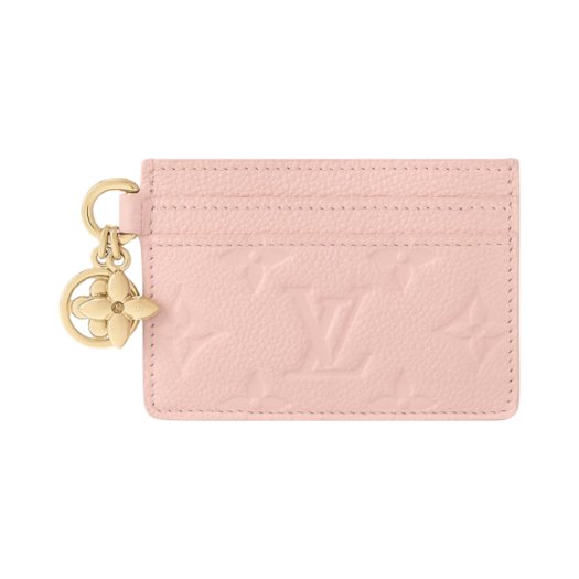Louis Vuitton LV Charms Card Holder Monogram Empreinte Pink Opale