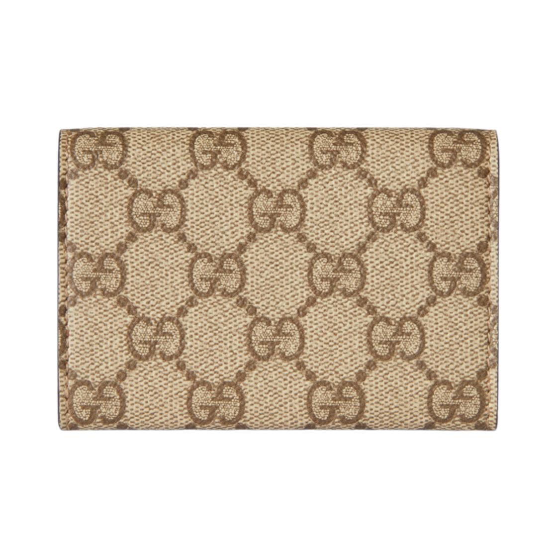 구찌 GG 엠블럼 반지갑 카드 케이스 베이지 다크 브라운(Gucci GG Emblem Bi-Fold Card Case Beige Dark Brown) - 3
