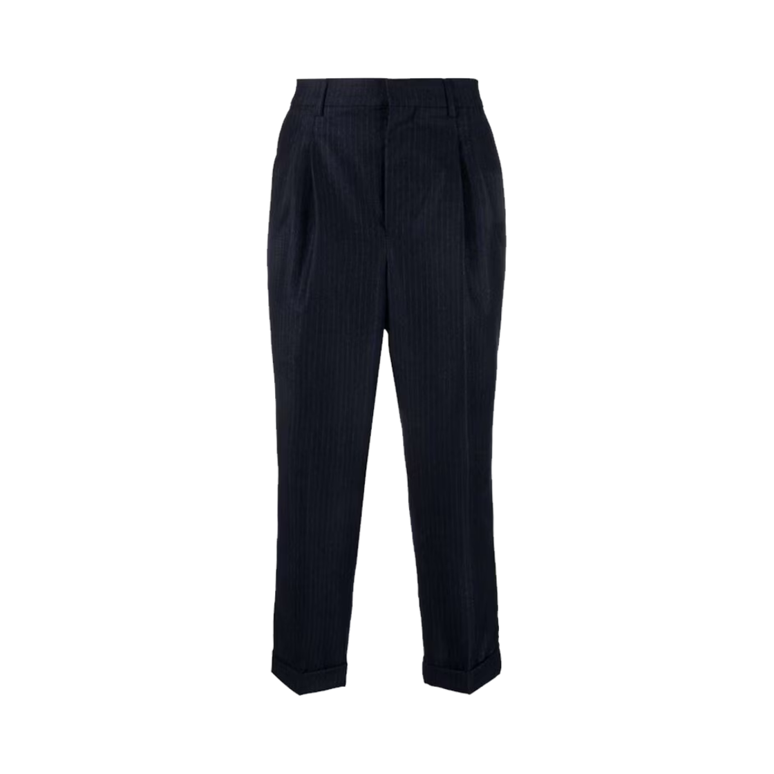 HTR100-WV0024-477 AMI Stripe Tailored Wool Pants Navy
