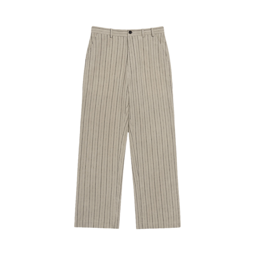 2502MLPBG STU Stripe Linen Pants Beige