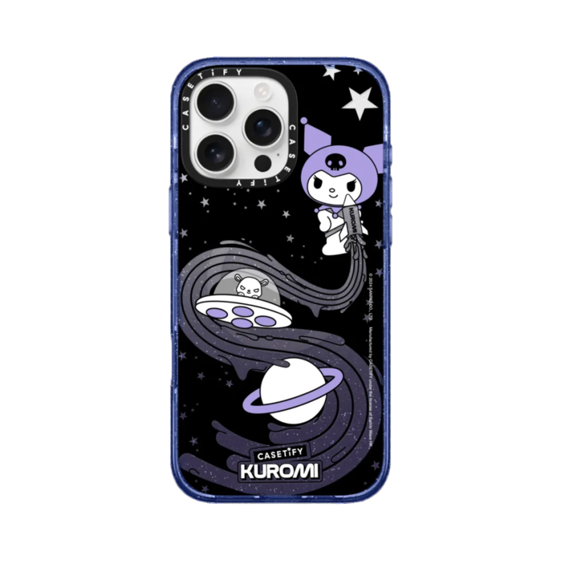 케이스티파이 x 쿠로미 아이폰 밀키웨이 임팩트 맥세이프 케이스 글리터 인디고