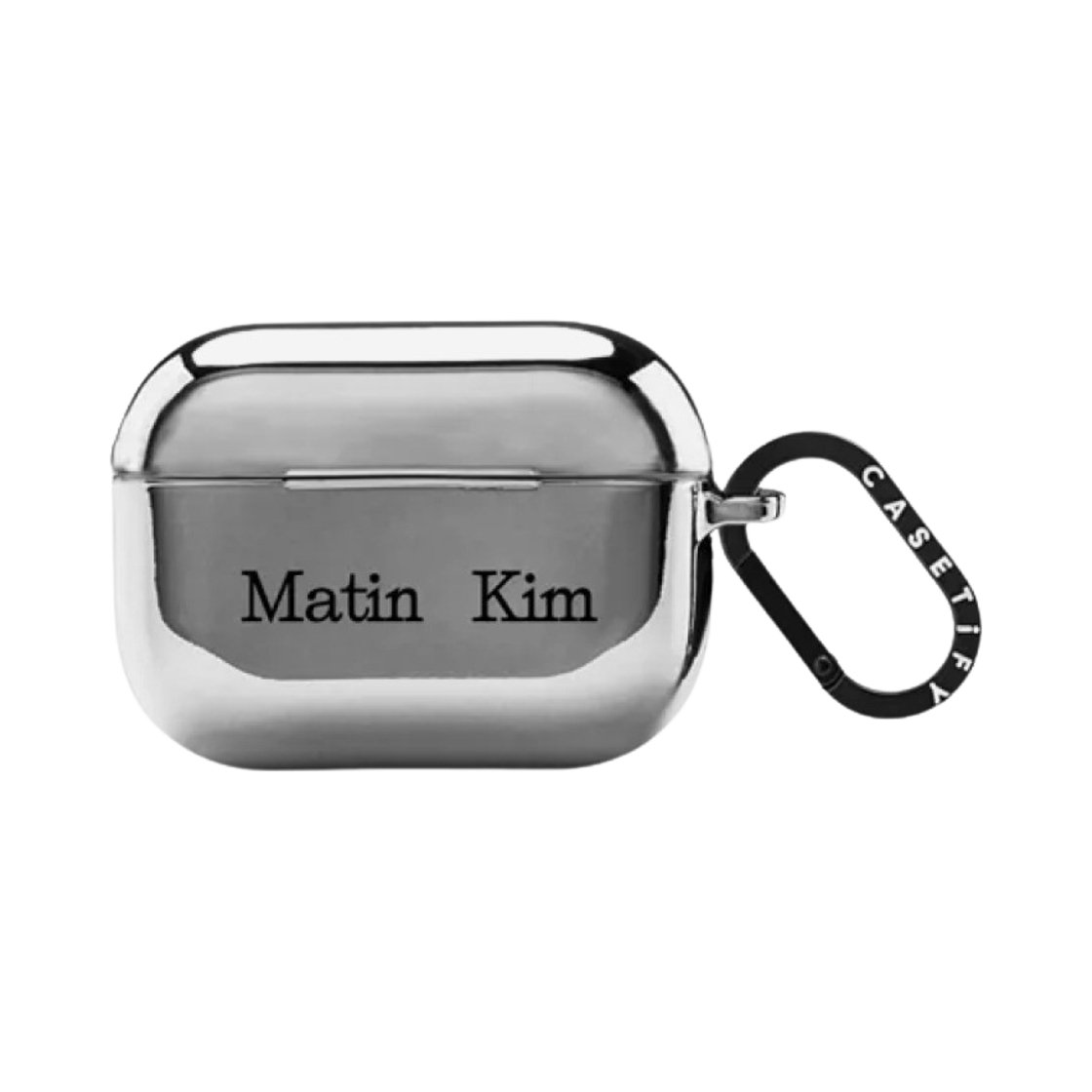 - Casetify x Matin Kim iPhone Basic Logo AirPods AirPods Pro 1st/2nd Gen Case Silver