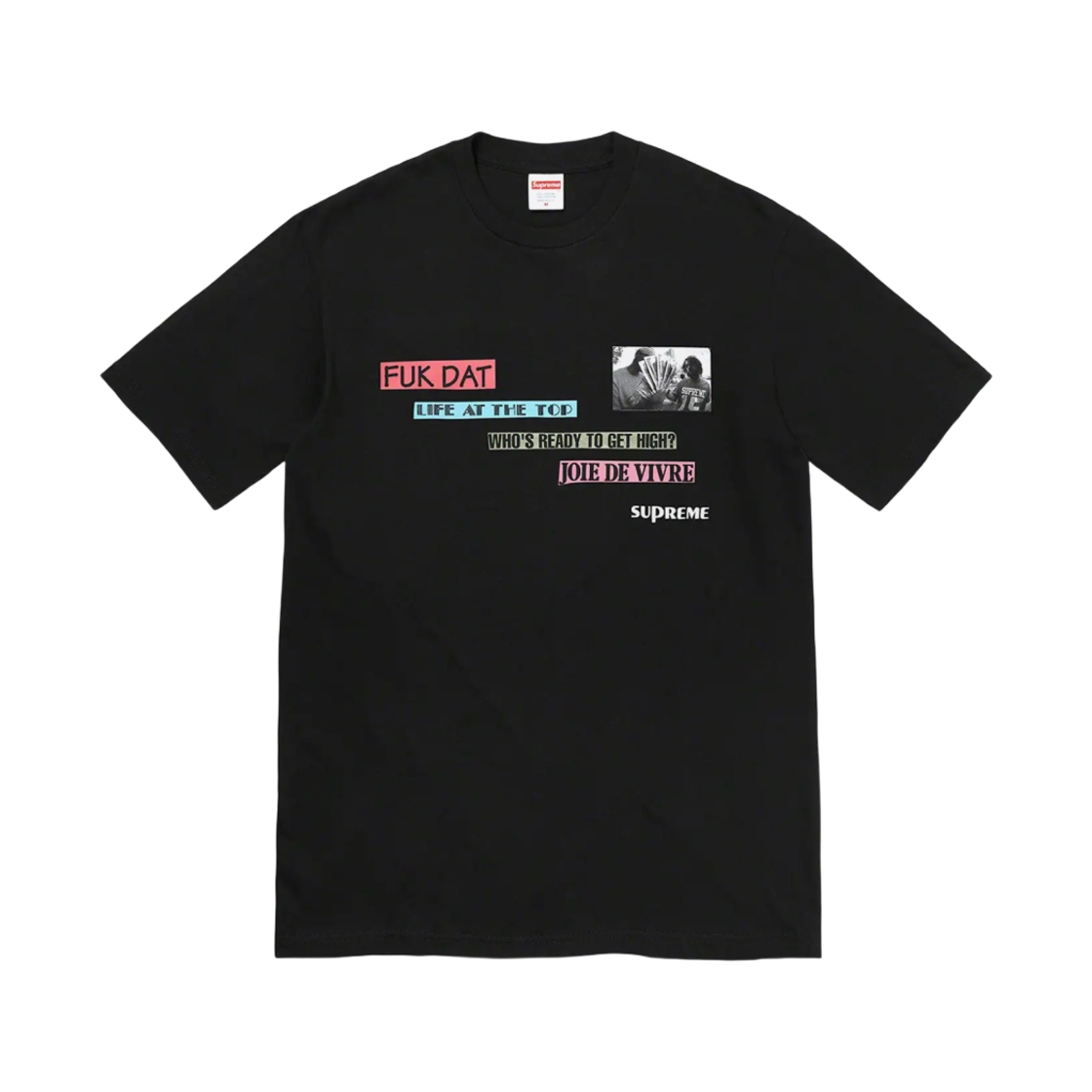슈프림 조이 드 비비에 티셔츠 블랙 - 22FW(Supreme Joie De Vivre T-Shirt Black - 22FW) - 1