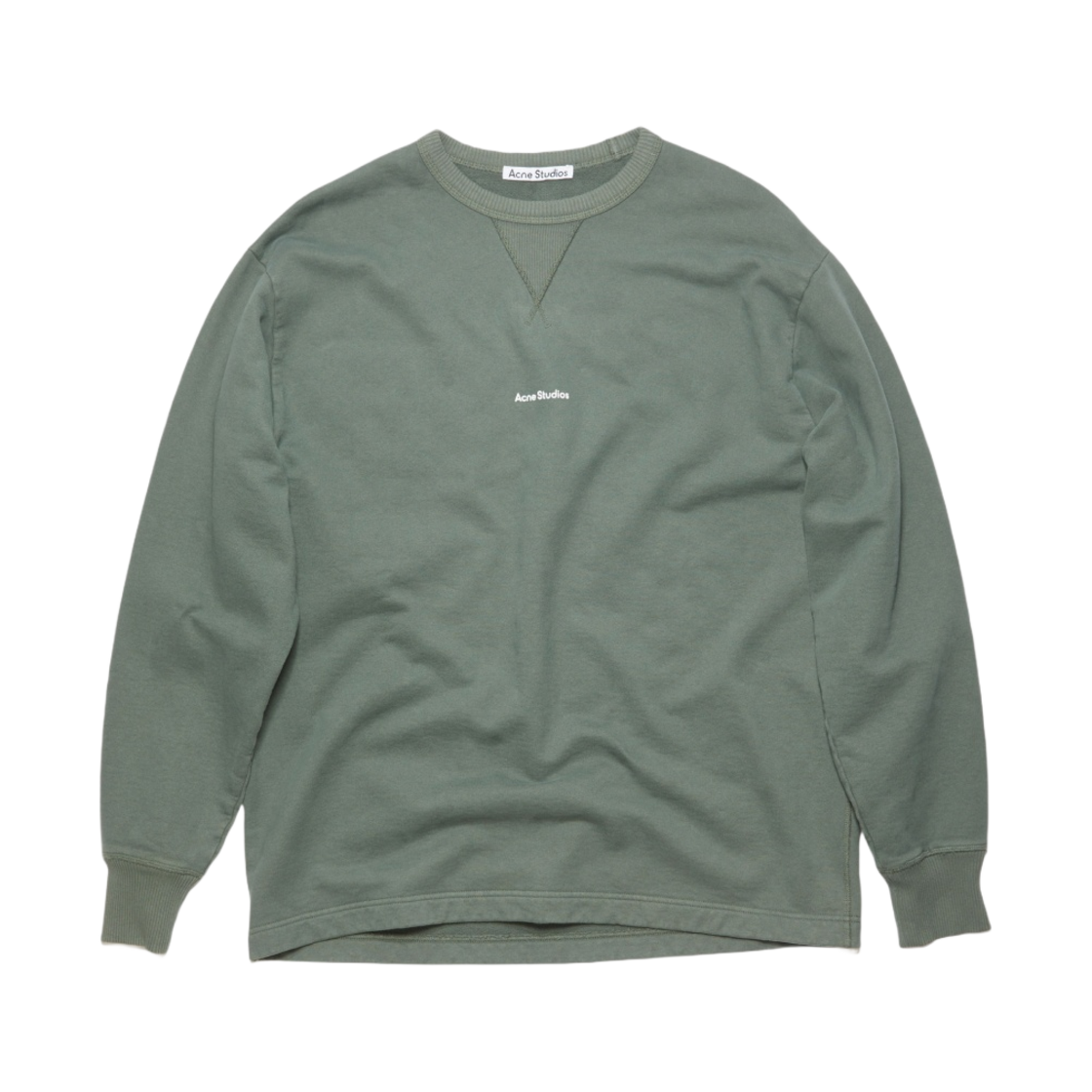 아크네 스튜디오 스탬프 로고 스웨트셔츠 시더 그린