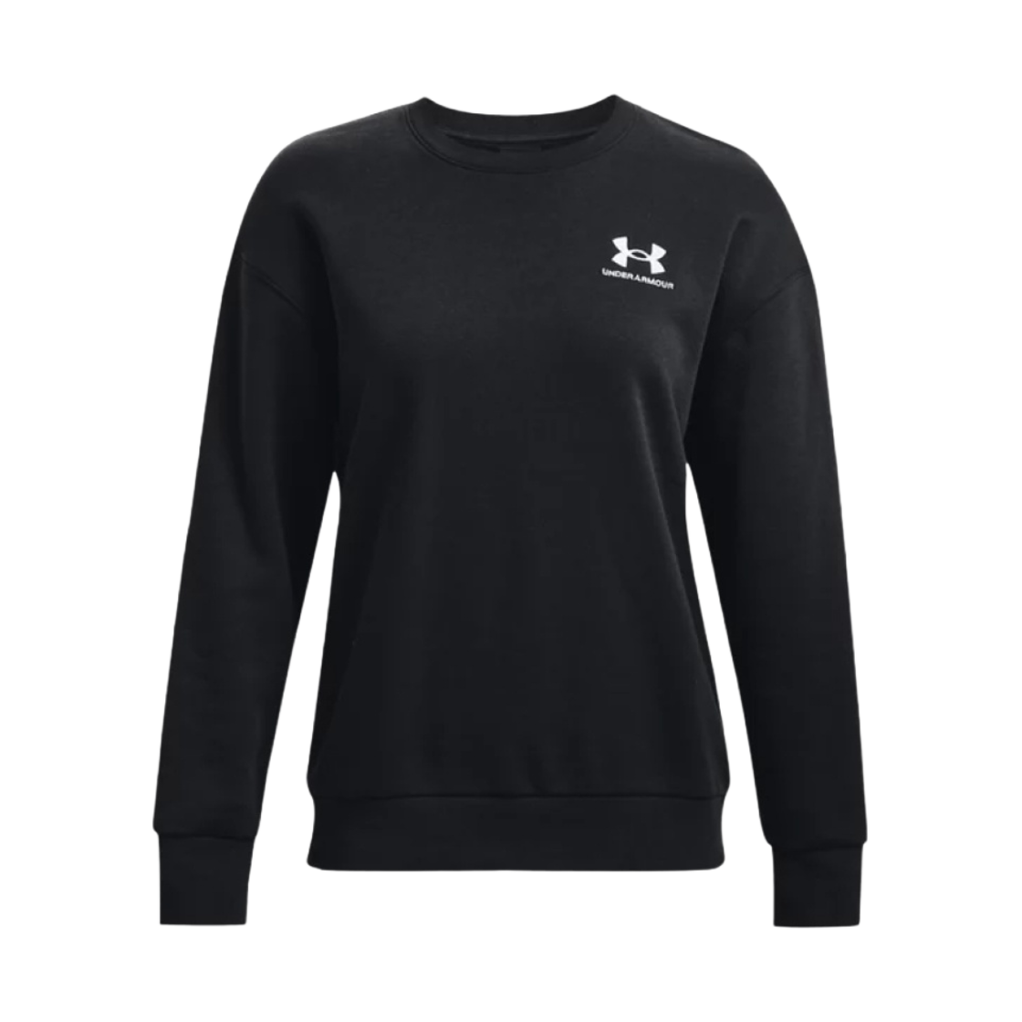 1373032-001 (W) Under Armour Essential Fleece Crew Black White