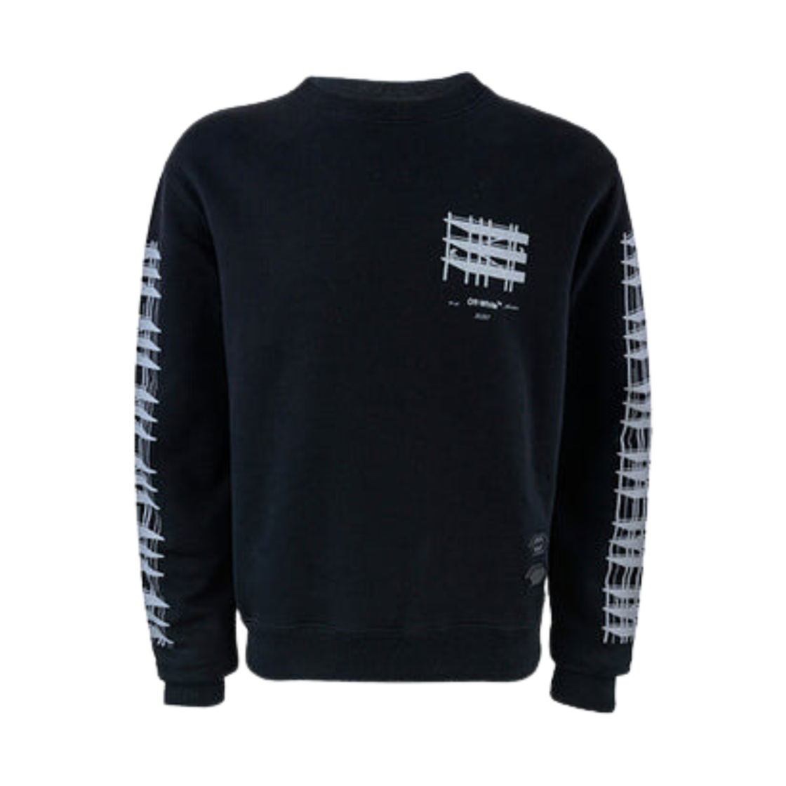 OMBA025E19E300041091 Off-White Diagonal Industrial Oversize Sweatshirt Black