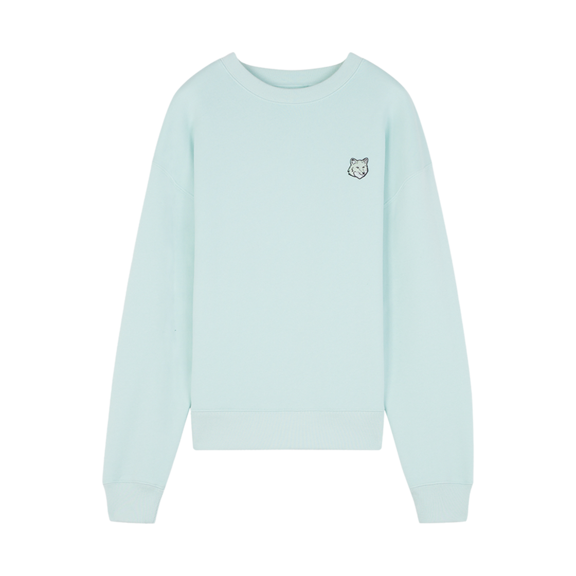 MW00315KM0307-P305 (W) Maison Kitsune Fox Head Comfort Sweatshirt Peppermint