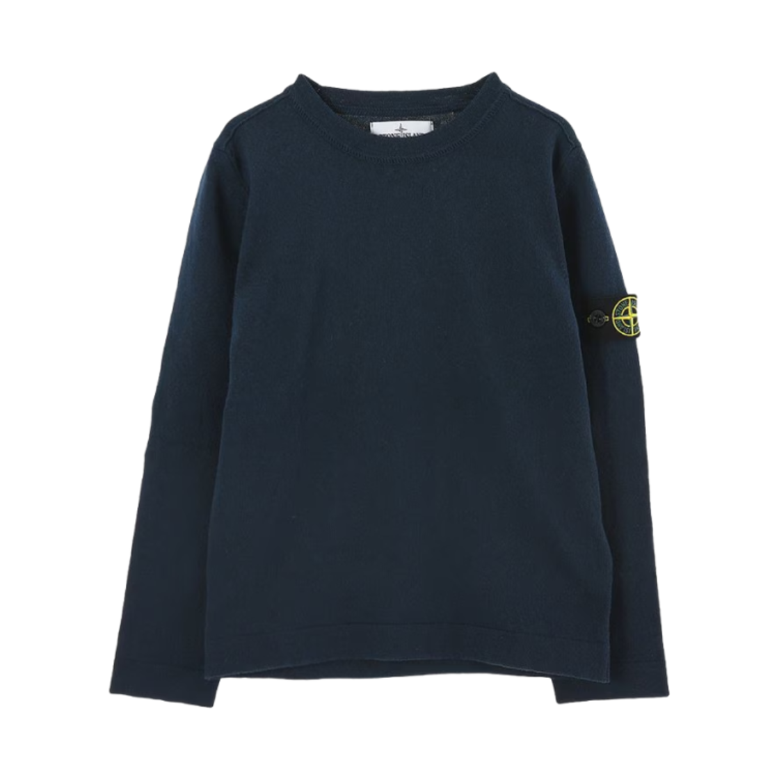 (키즈) 스톤 아일랜드 509A2 와펜 패치 니트 마린 블루 - 22SS((Kids) Stone Island 509A2 Wappen Patch Knit Marine Blue - 22SS) - 1