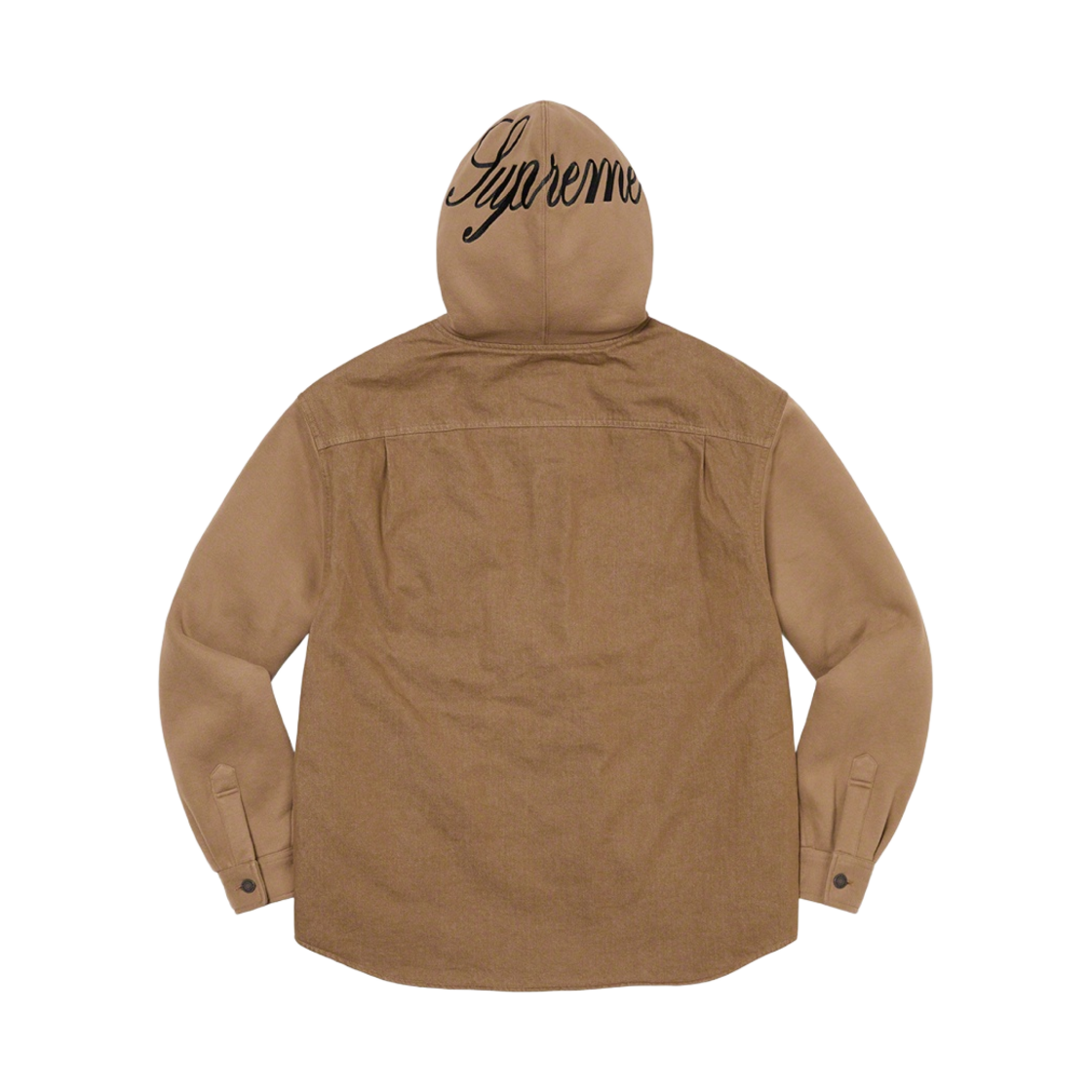 슈프림 플리스 후드 데님 셔츠 브라운 - 22FW(Supreme Fleece Hooded Denim Shirt Brown - 22FW) - 3