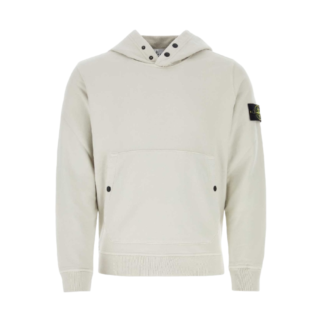 791561720-V0097 Stone Island 61720 Brushed Cotton Fleece Garment Dyed Crewneck Hooded Sweatshirt Stucco - 23FW