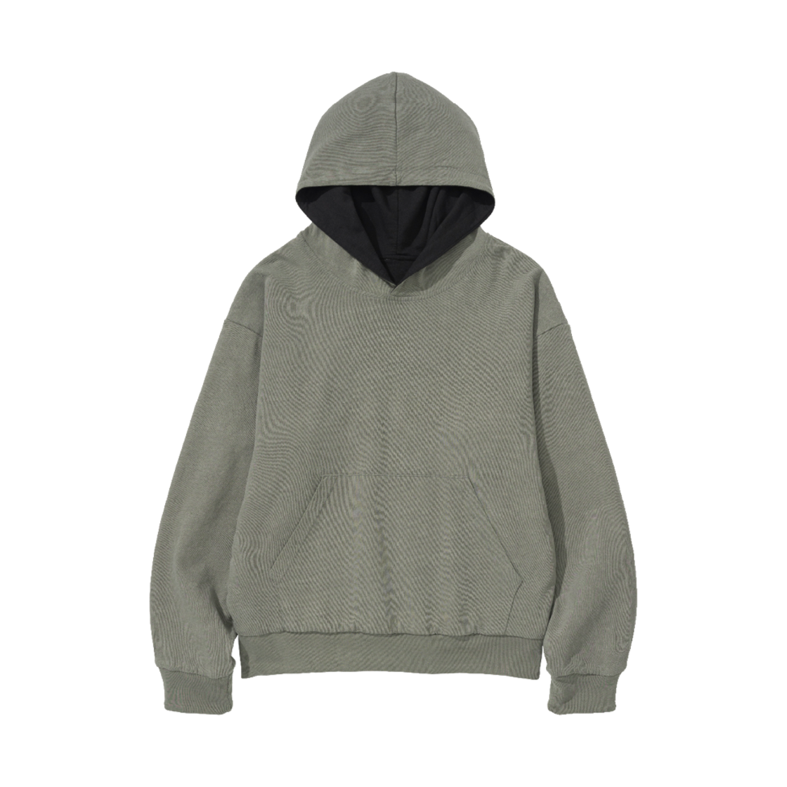 LABW24C001 LAB TWELVE Reversible Pigment Hood Pigment Khaki + Black