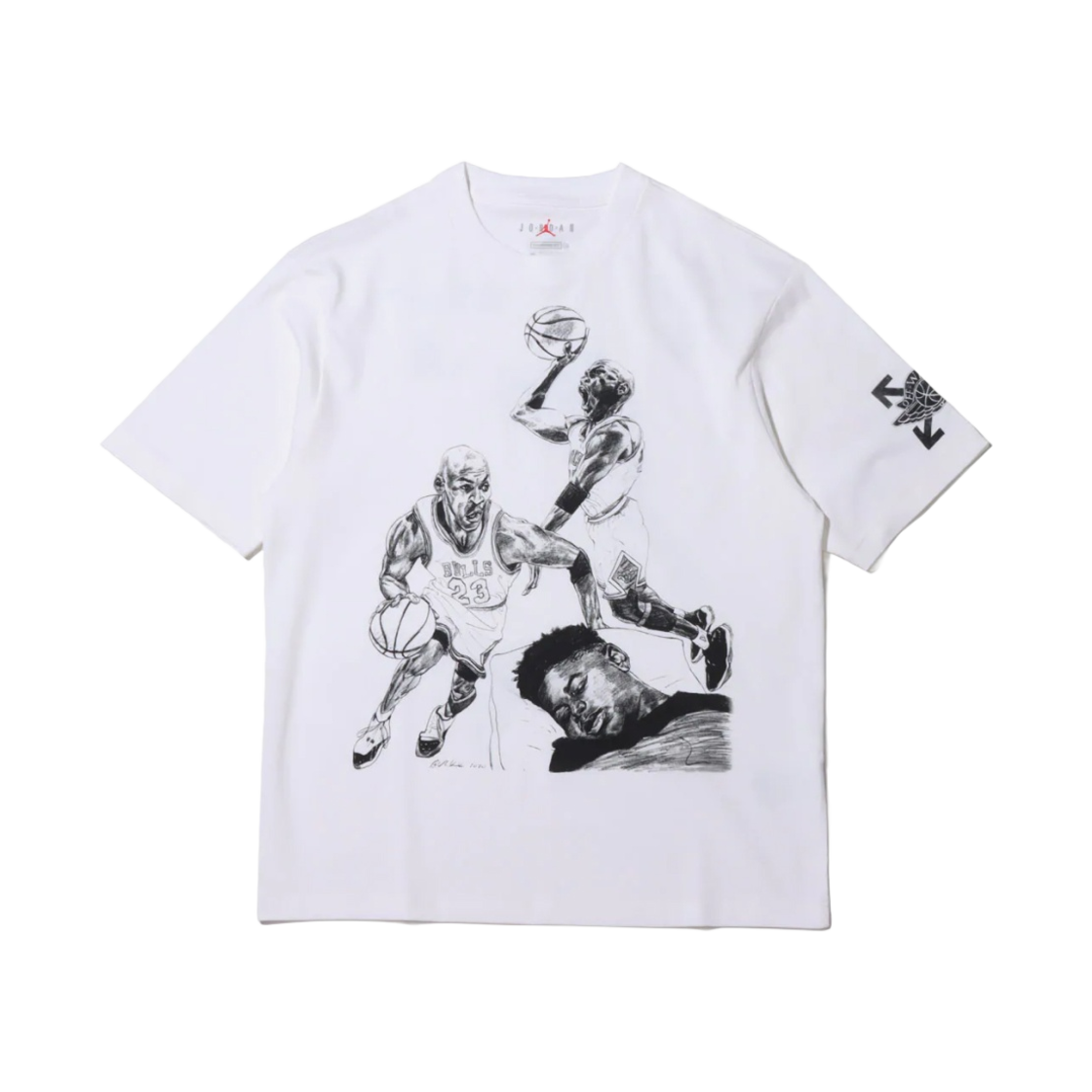 조던 x 오프화이트 숏슬리브 티셔츠 화이트 - US/EU