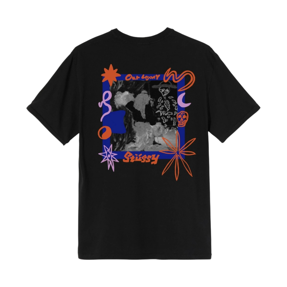 스투시 x 아워레가시 포트레이트 피그먼트 다이드 티셔츠 블랙(Stussy x Our Legacy Portrait Pig. Dyed T-Shirt Black) - 2