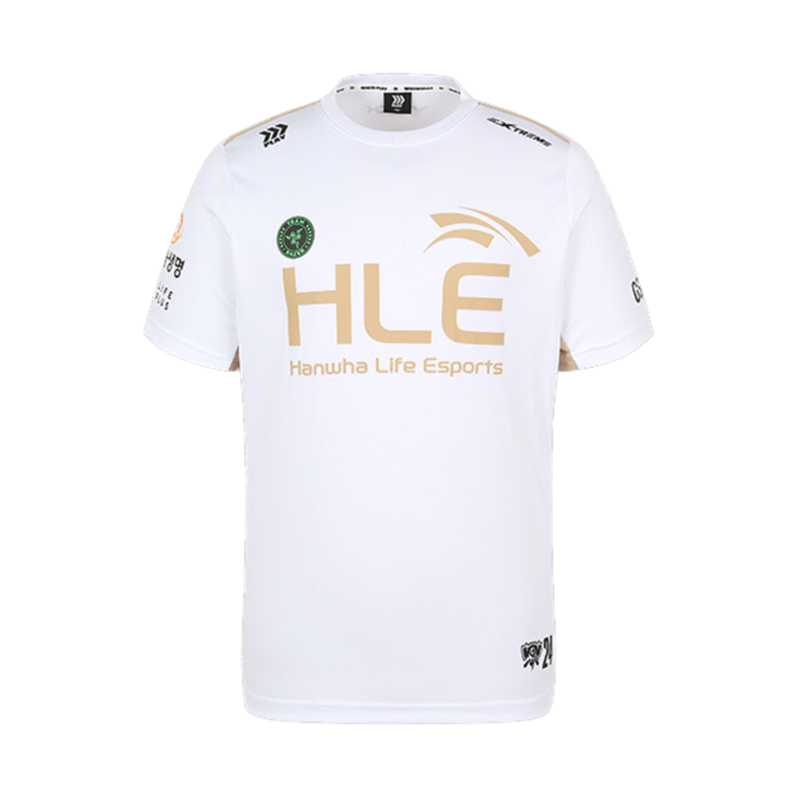 한화 생명 이스포츠 2024 월즈 골드 어센틱 유니폼 화이트(Hanwha Life Esports 2024 Worlds Gold Authentic Uniform White)