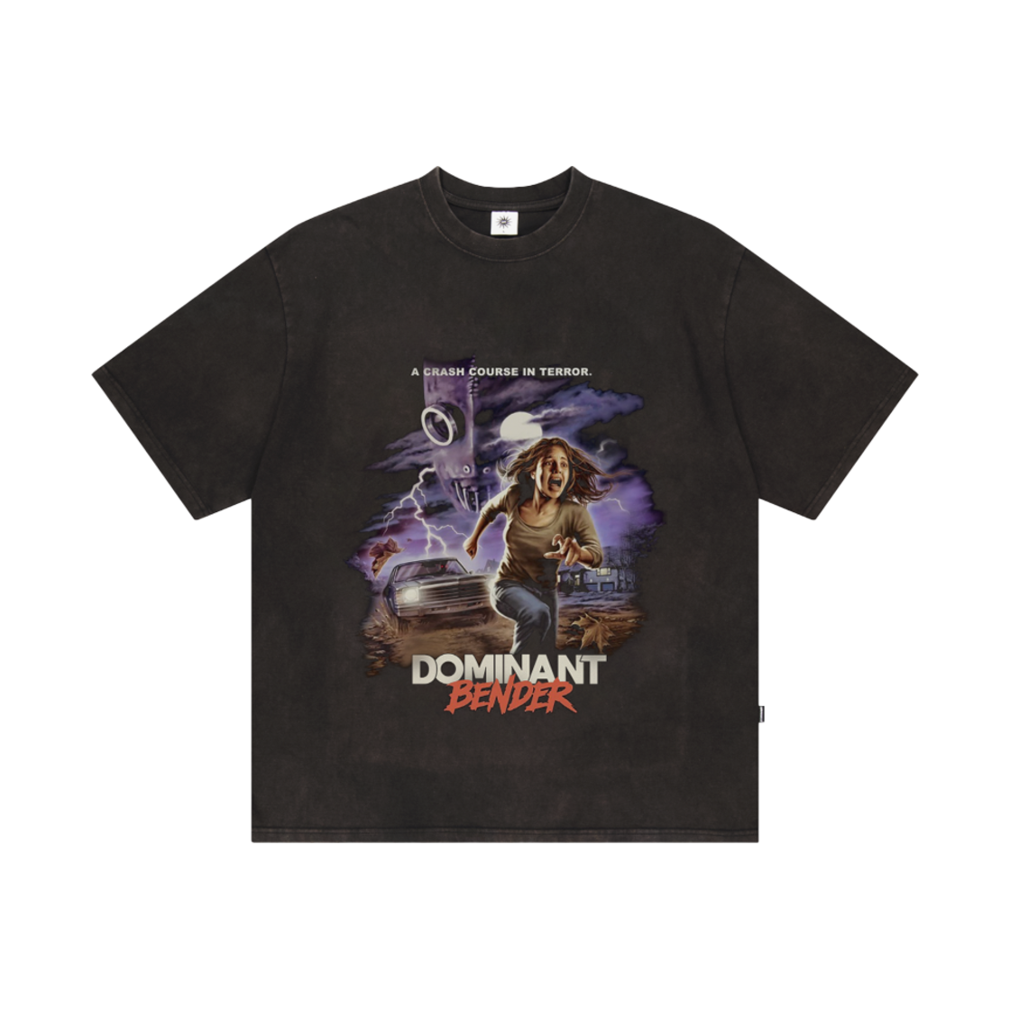 DMNT23SSTSBK006 Dominant Vintage Washing Bender Tee Black