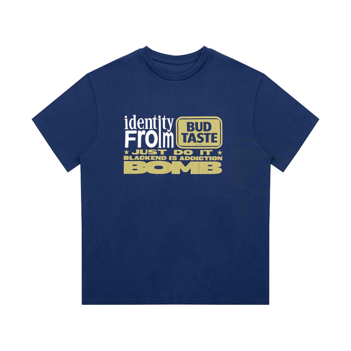 24HSCDMTS03RBL Cactusdonutmarket Identity Addiction T-Shirt - Royal Blue