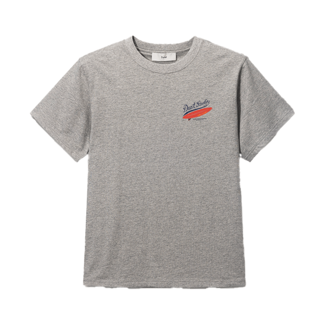 UDTS5B133G2_M_ Dunst Unisex Summer Holiday Surf Board T-Shirt Melange Grey