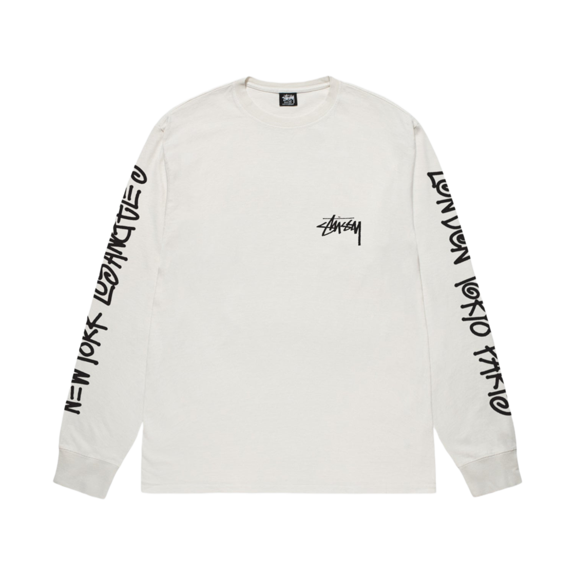 ★STUSSY★BIG CITIES LS T-SHIRT PIGMENT DYED ロンT★追跡可 ☆STUSSY☆BIG CITIES LS T-SHIRT PIGMENT DYED ロンT☆追跡可