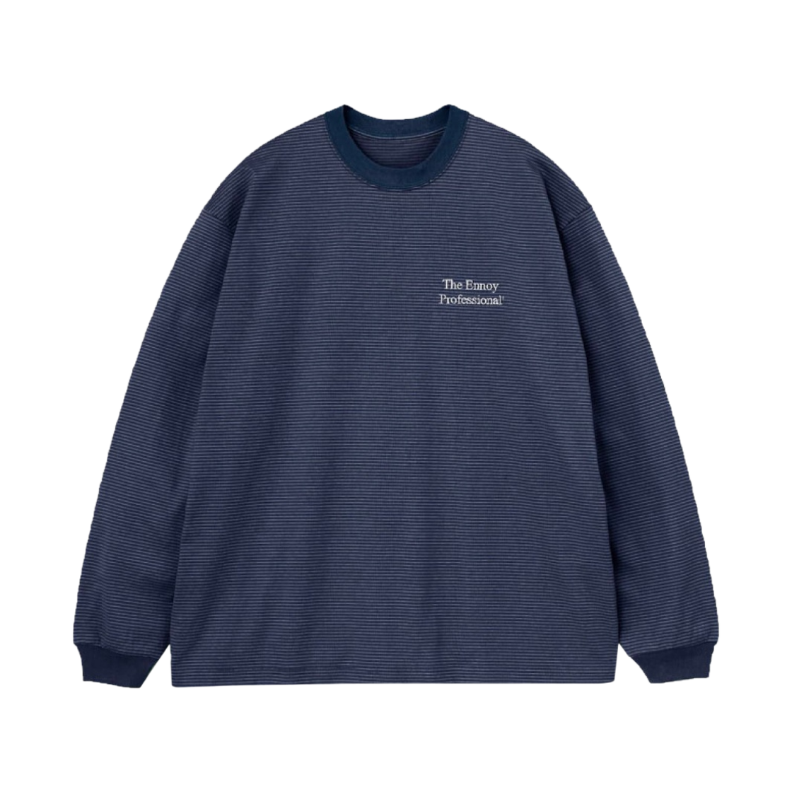 - Ennoy LS Border T-Shirt Navy White