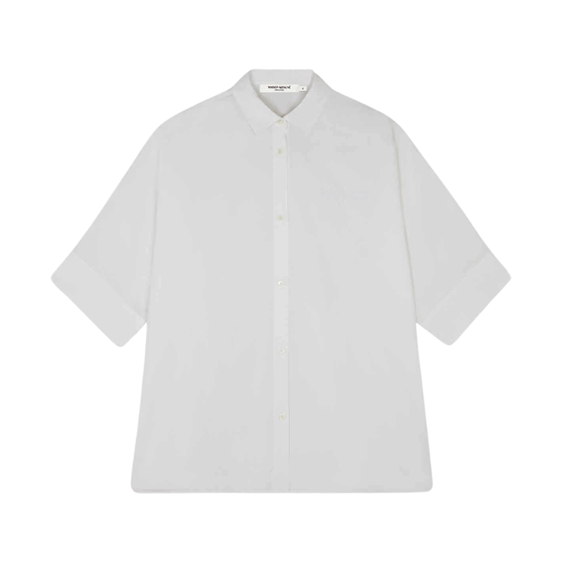 (W) 메종 키츠네 박시 셔츠 화이트((W) Maison Kitsune Boxy Shirt White) - 1