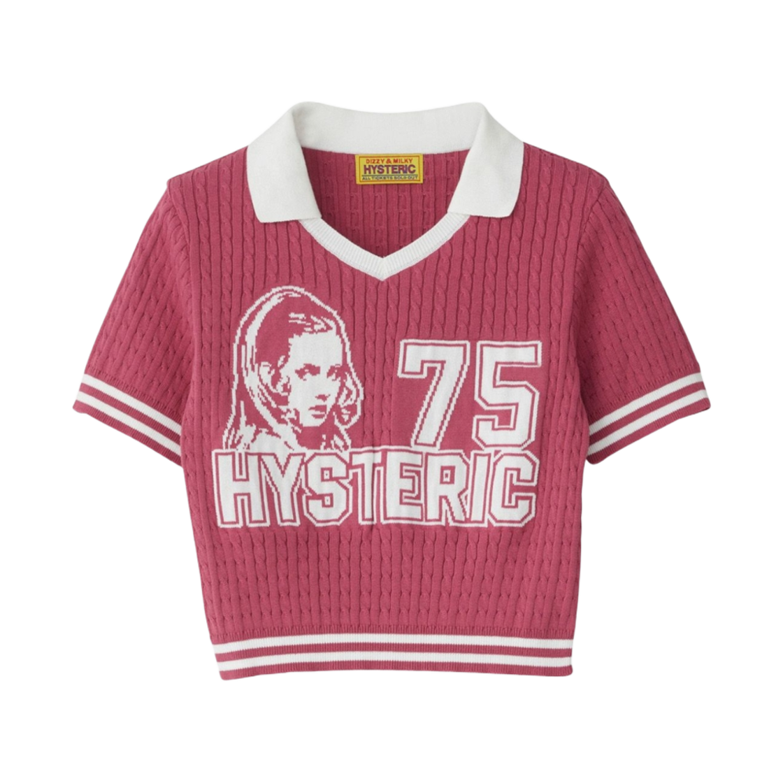 01251NH01 (W) Hysteric Glamour Hysteric 75 Jacquard Short Shirt Pink