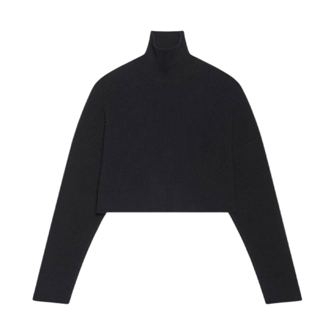 (W) 발렌시아가 크롭 스웨터 블랙((W) Balenciaga Cropped Sweater Black) - 1