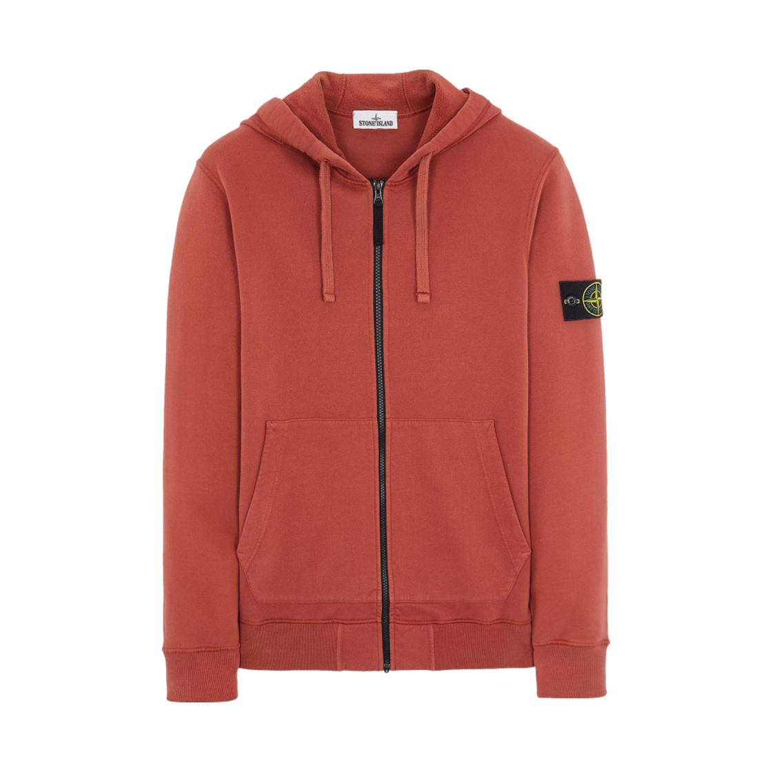 스톤 아일랜드 64220 풀 집업 후드 스웨트셔츠 브릭 - 21FW(Stone Island 64220 Full Zip Hooded Sweatshirt Brick - 21FW) - 1
