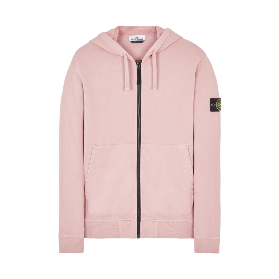 스톤 아일랜드 64220 풀 집업 후드 스웨트셔츠 로즈 핑크 - 22FW(Stone Island 64220 Full Zip Hooded Sweatshirt Rose Pink - 22FW) - 1