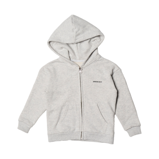 BB24KH00001 Broken Beat Always With Mom&Daddy Kids Hood Zip-Up Melange