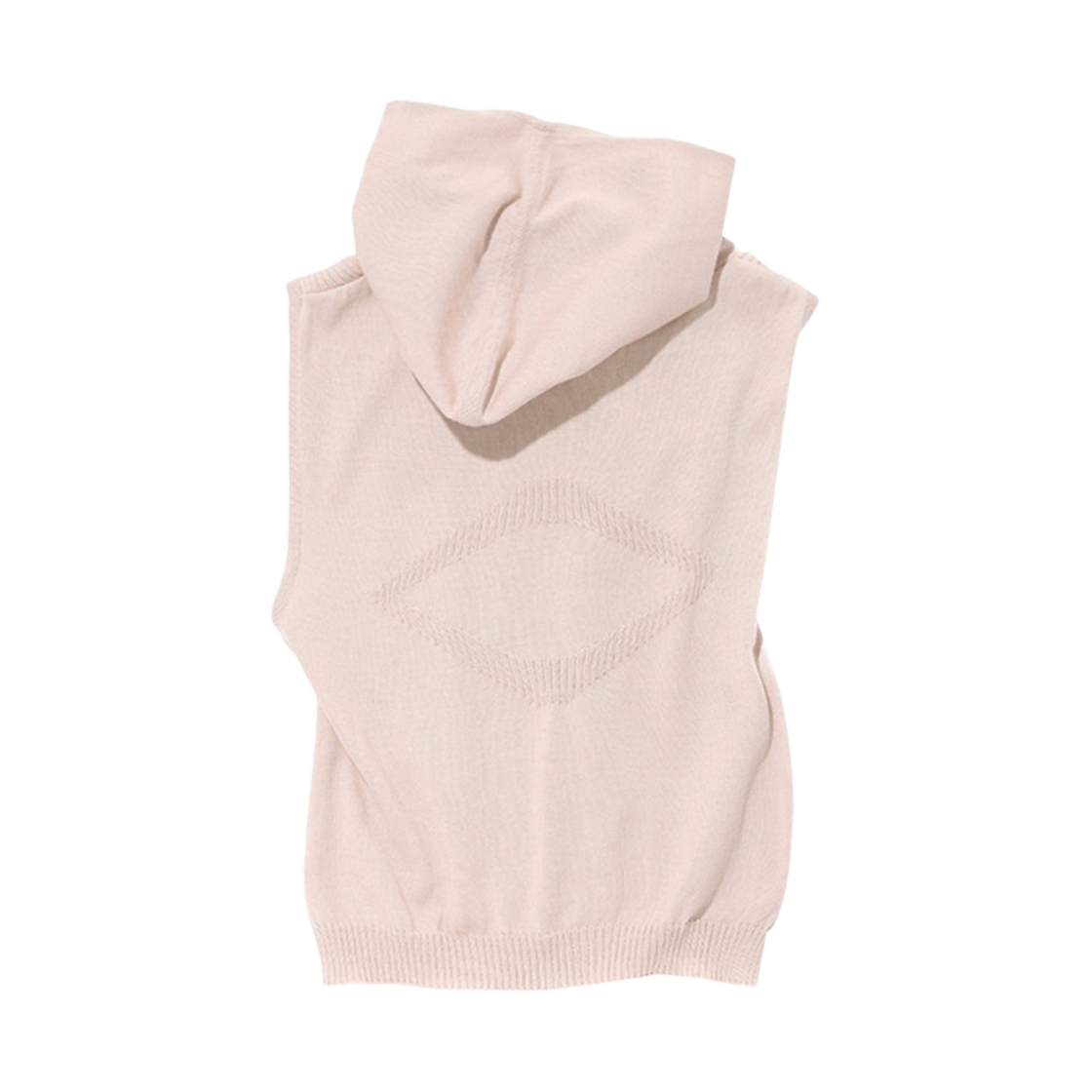 (W) 미스치프 롬버스 후디드 니트 베스트 베이지((W) Mischief Rhombus Hooded Knit Vest Beige) - 2