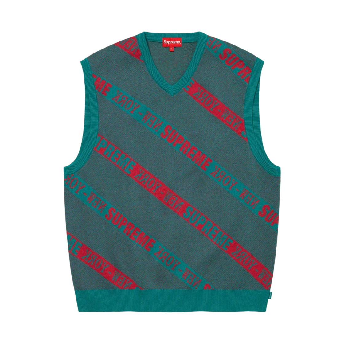 - Supreme Stripe Sweater Vest Teal - 22SS