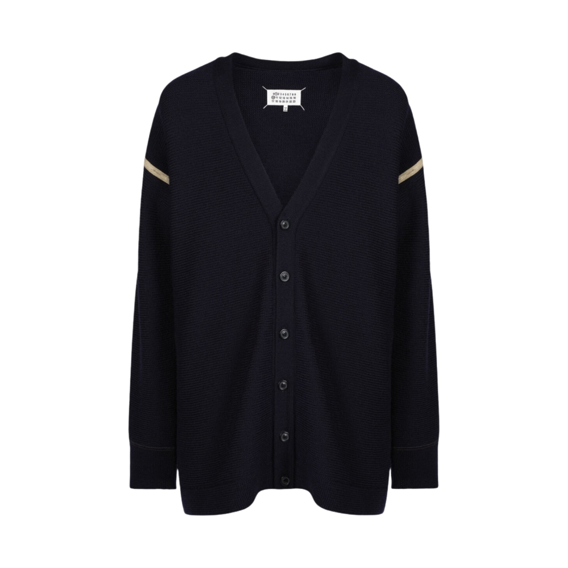 메종 마르지엘라 엘보우 패치 가디건 네이비(Maison Margiela Elbow Patch Cardigan Navy) - 1