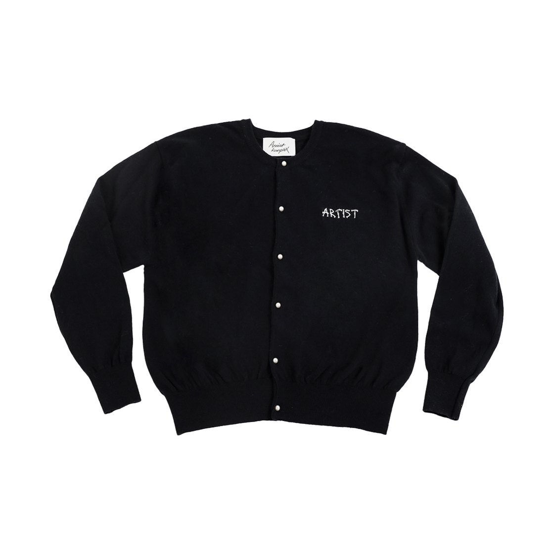 トップス Artist komplex PEARL ROUND CARDIGAN 아티스트컴플렉스 아티스트 진주 라운드 가디건 블랙 | ARTIST