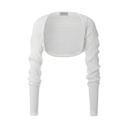 (W) Threetimes Golgi Cotton Bolero White