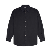 Diesel Shirt with Maxi Logo Embroidery Black