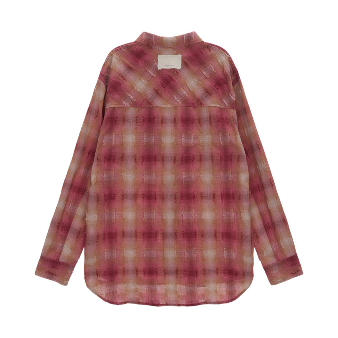 (W) 마뗑킴 투 포켓 체크 셔츠 핑크((W) Matin Kim Two Pocket Check Shirt Pink) - 2