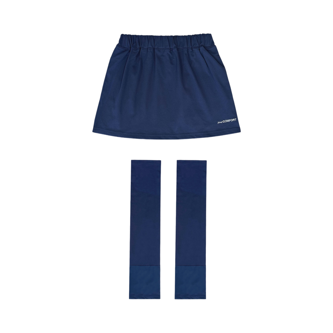 (W) 지초이 미니 스커트 워터프루프 헴 레그 워머 네이비 (2개 세트)((W) Jichoi Mini Skirt Waterproof Hem Leg Warmers Navy (Set of 2))